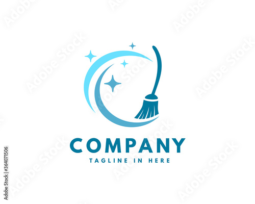 abstract Brush cleaning service logo symbol icon design illustration