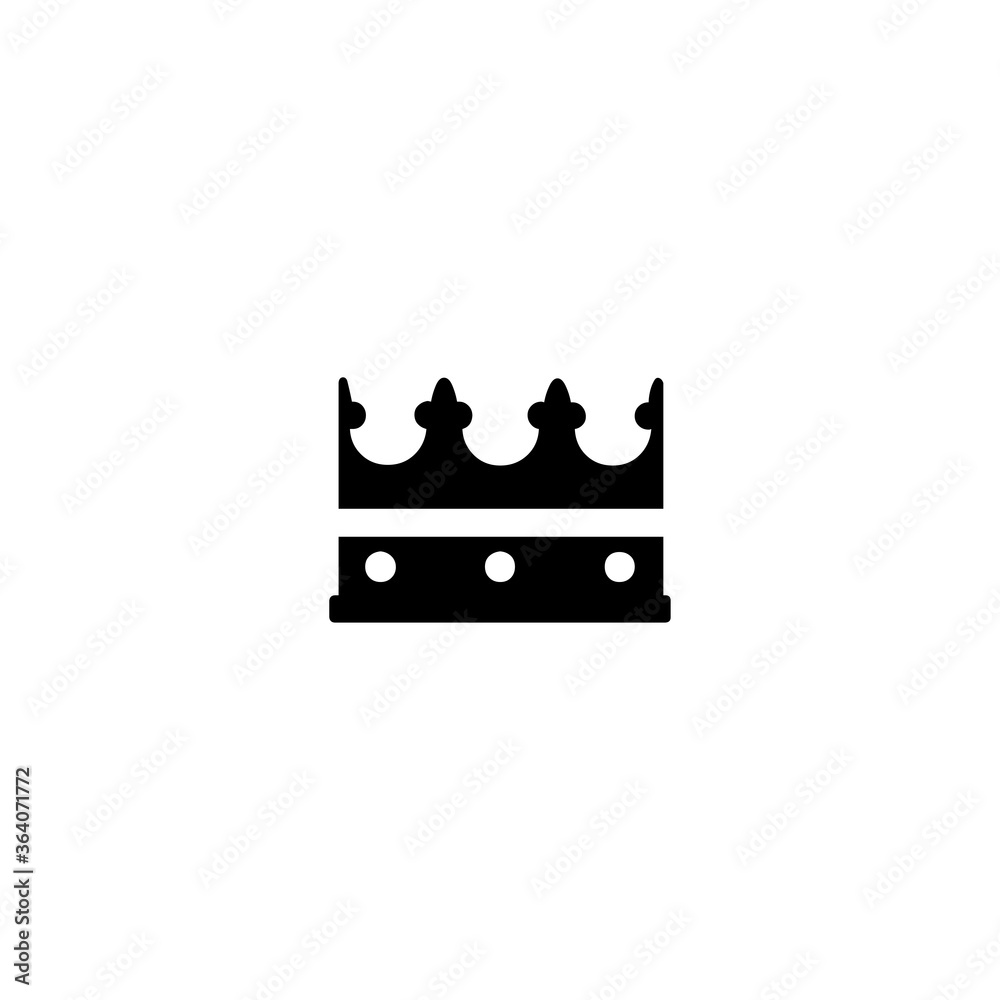 Crown Flat Vector Icon. Isolated King, Queen Hat, Gold Crown Illustration - Vector Crown Flat Vector Icon. Isolated King, Queen Hat, Gold Crown Illustration - Vector