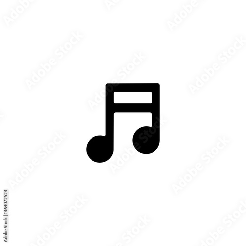 Musical Note vector icon. Isolated musical note illustration symbol