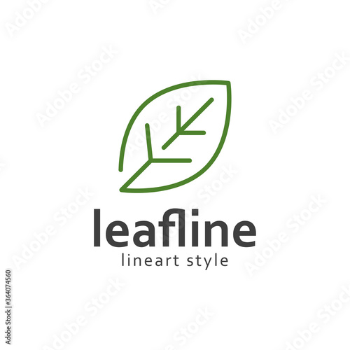 Leaf line art style logo