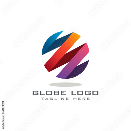 Globe 3D abstract creative logo