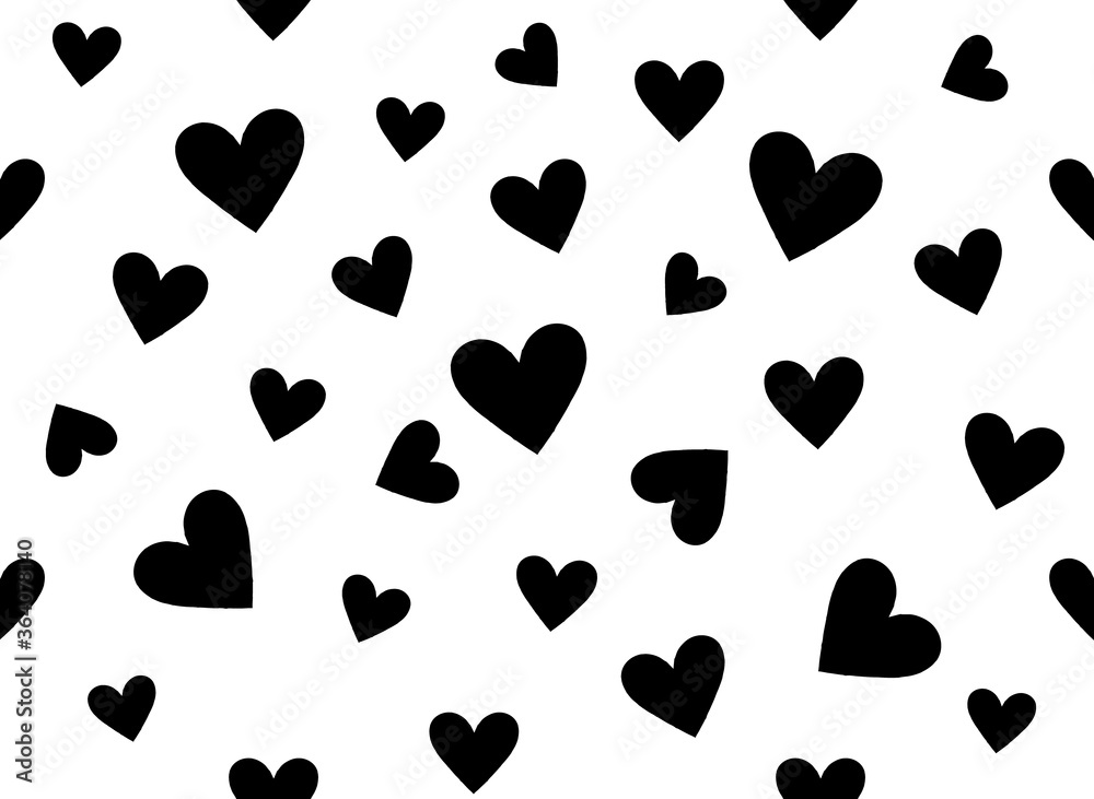 Vector pattern of funny hearts for decoration Vector pattern of funny hearts for decoration