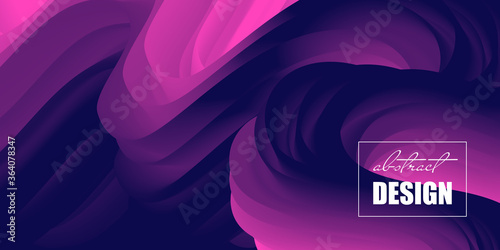 Colorful abstract background with futuristic gradient waves. Trendy illustration for business poster, web banner, landing page or cover