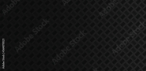 Black Checker plates pattern background texture.