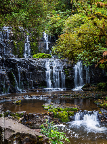 Picturesque waterfalls Purakaunui Falls