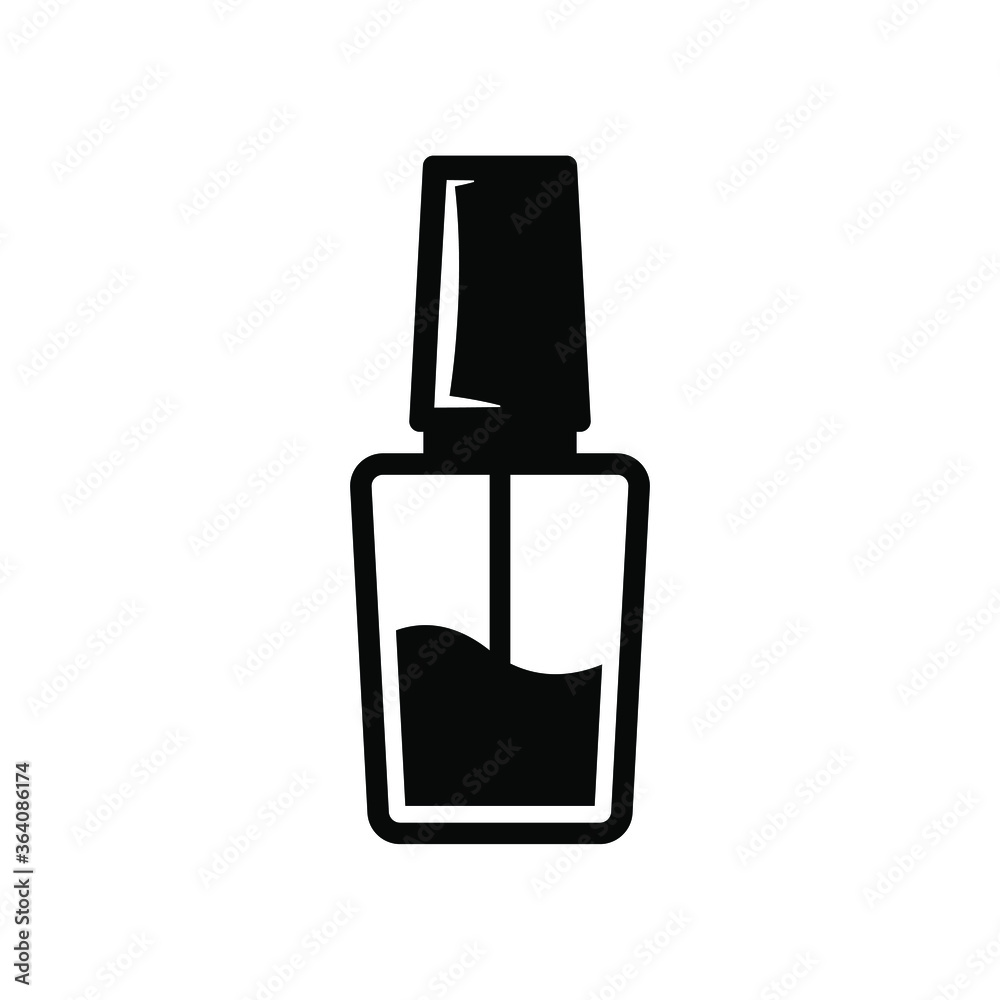 Nail polish icon, isolated design element.