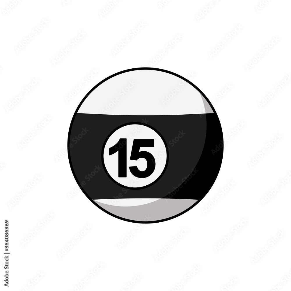 Billiard ball icon. 15 number ball symbol modern, simple, vector, icon for website design, mobile app, ui. Vector Illustration Billiard ball icon. 15 number ball symbol modern, simple, vector, icon for website design, mobile app, ui. Vector Illustration