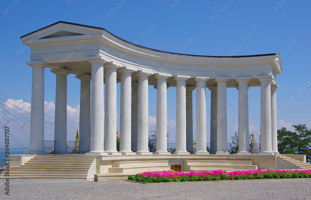 Ukraine, Odessa. 06.30.20. Eastern Europe, Old Building. Colonnade at the Vorontsov Palace in Odessa. Ukraine. Ukraine, Odessa. 06.30.20. Eastern Europe, Old Building. Colonnade at the Vorontsov Palace in Odessa. Ukraine.