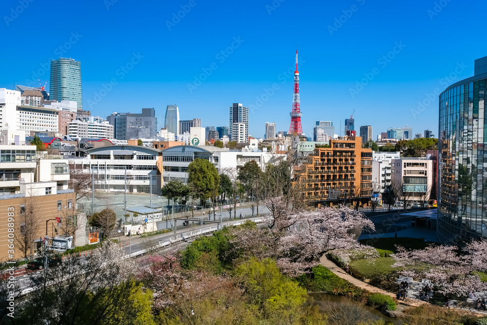 Obraz premium 六本木から見る春の東京