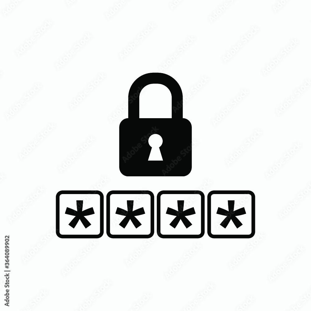 password icon vector password icon vector