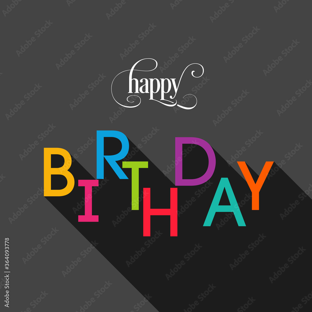 Illustration of happy birthday with beautiful calligraphy. Illustration of happy birthday with beautiful calligraphy.