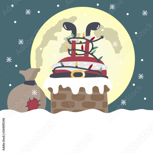  New year's night. Vector illustration