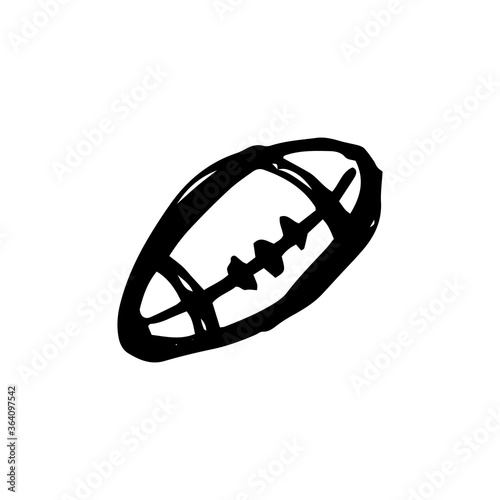 American football ball sketch. Gridiron