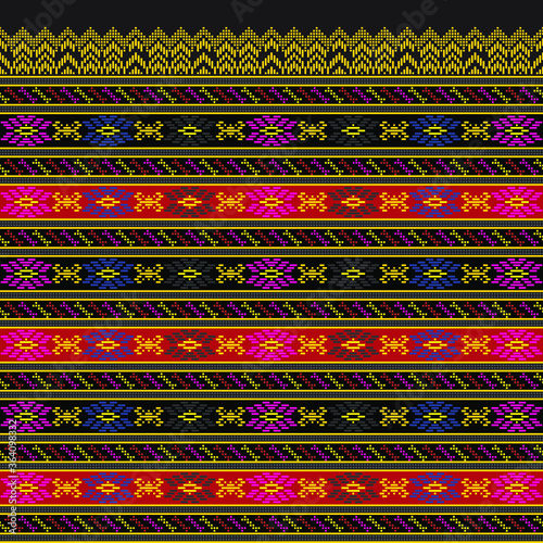 Indonesia Gold Batik Tenun Vector Pattern Bacground. Unique pattern seamless