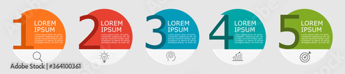 Business Infographic with numbers 5 options. Used for presentation,education,marketing, project,strategy,learn,creative,growth,stairs,web,text,layout,web,data,idea,diagram,textbox,sign,flow,plan,work.