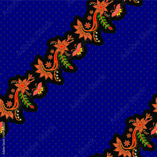 Indonesian Batik Background Seamless Pattern