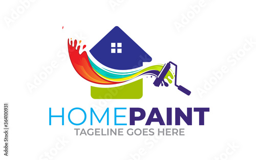 Colored paintings logo design
