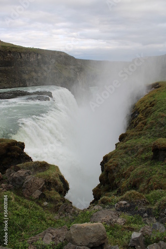 Gullfoss am Golden Circle in S  disland im Juni 2020