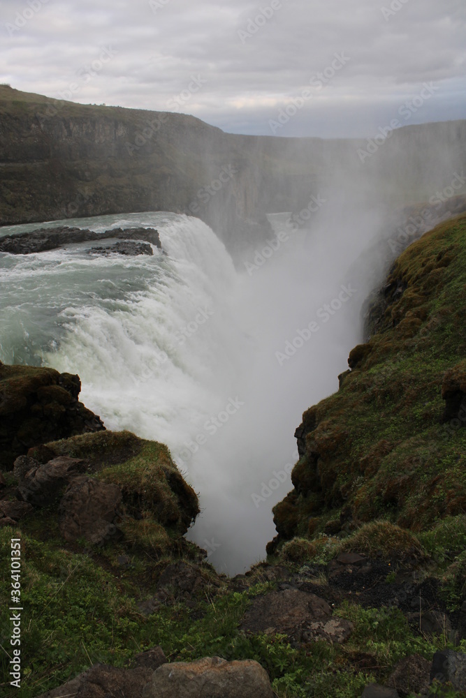 Gullfoss am Golden Circle in Südisland im Juni 2020 Gullfoss am Golden Circle in Südisland im Juni 2020