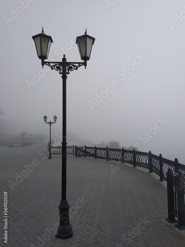 street lamp in the evening