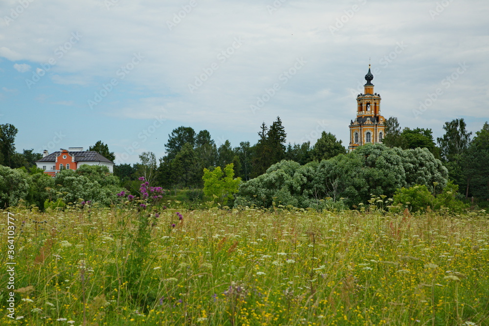 Orthodox Church of the Savior Not Made by Hands in the village of Ubory, Moscow Region.