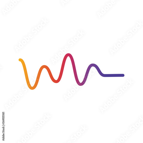 colorful wave design vector template illustration