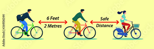 Physical distancing when cycling.
Cycling in the time of Covid-19.
Keep the distance, maintain physical distance.