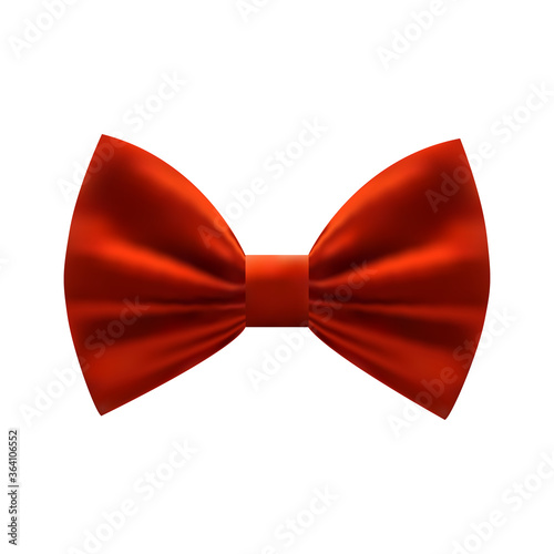 Fototapeta Realistic red bow for decoration gifts, greetings, holidays