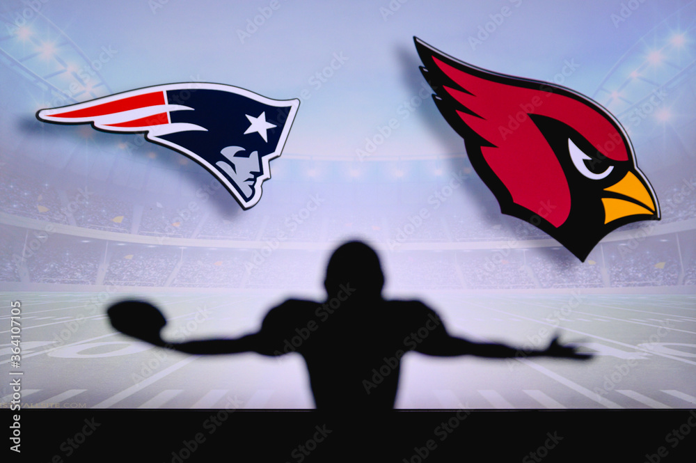 New England Patriots vs. Arizona Cardinals . NFL Game. American