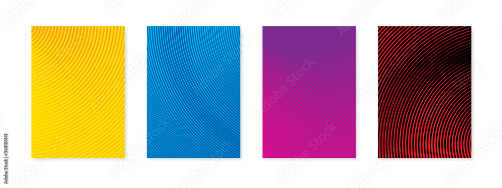 Set of color abstract background. Vector illustration