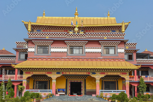 Buddhist monastery at the monastic zone of Lumbini on Nepal