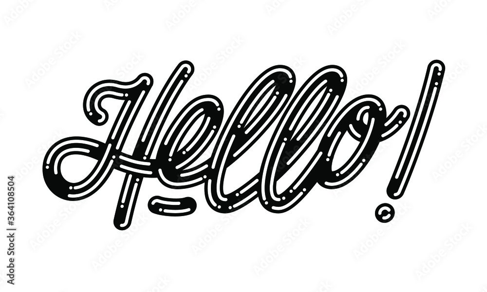 Hello. Typographic banner design. Vector Illustration. Hello. Typographic banner design. Vector Illustration.
