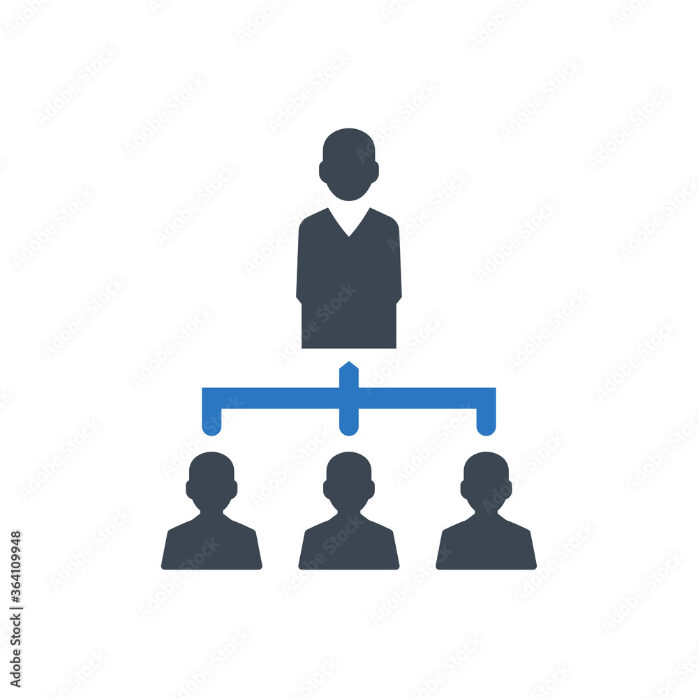 Business Hierarchy Icon. leader, leadership, management (vector illustration)