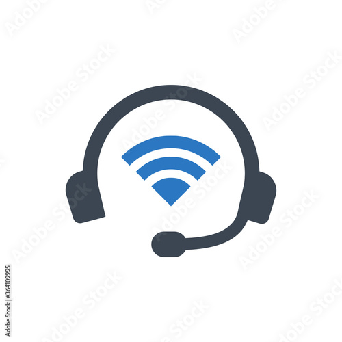 Support Call Icon. communication, helpline (vector illustration)