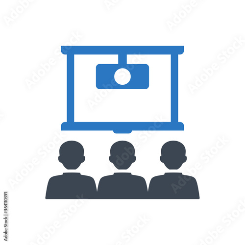 Presentation Icon. business, training, conference (vector illustration)