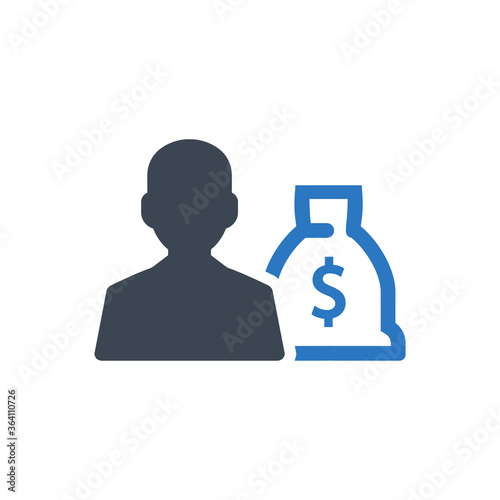 Business Investment Icon. budget, loan (vector illustration)