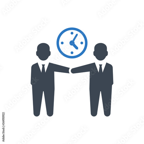 Business Long Time Relation Icon. (vector illustration)