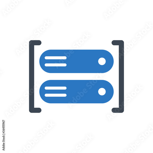 Web Hosting Icon. web server, Host, server (vector illustration)