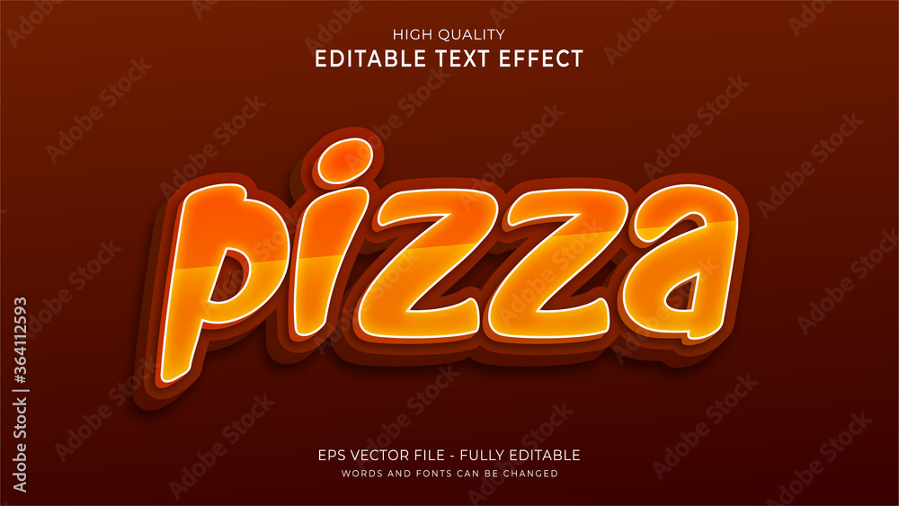 pizza text style effect