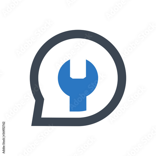 Tech Support Icon. technical, service, help (vector illustration)