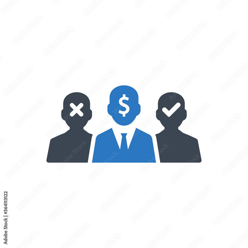 Decision Plan Icon. financial, decision making (vector illustration)