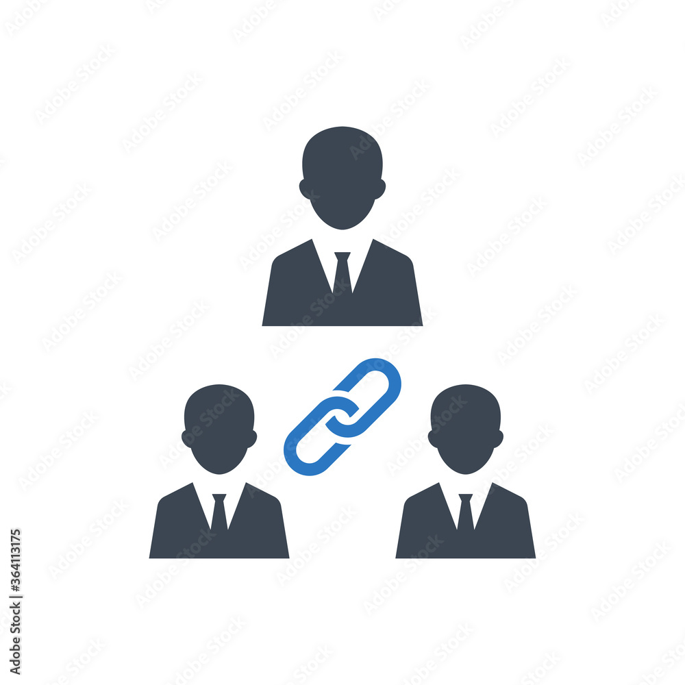 Teamwork Link Icon. business, connection, chain