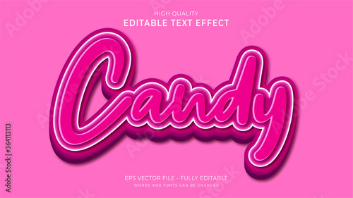 candy text style effect