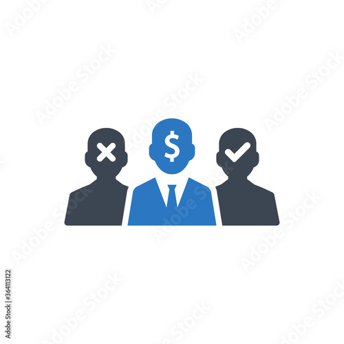 Decision Plan Icon. financial, decision making (vector illustration)