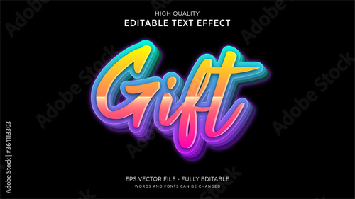 gift text style effect