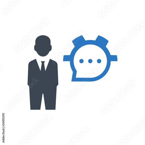 Business Consultant Icon. support, Advice, specialist (vector illustration)
