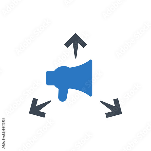 Promote Icon. marketing, advertising (vector illustration)
