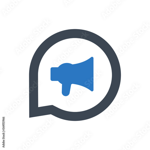 Promoting Icon. marketing, advertising (vector illustration)