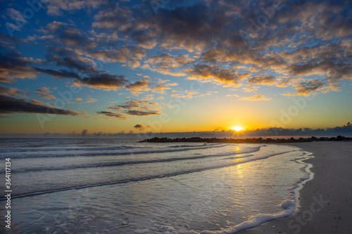 sunset on the beach