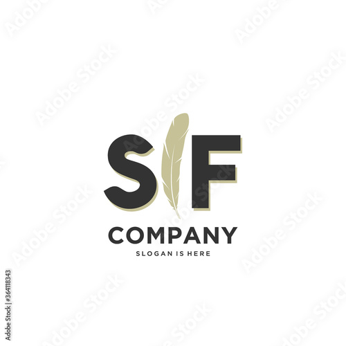 Initial SF letter Unique attractive creative modern luxury beauty fur ornament monogram logo. design vector logotype.